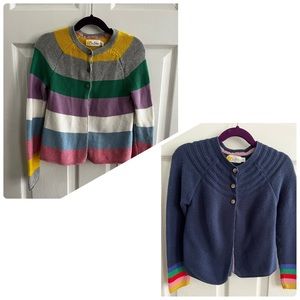 Lot of 2 EUC Mini Boden cardigans, size 7/8